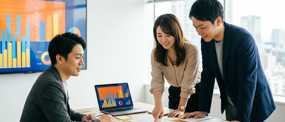 チームで採用計画を確認している様子 — 採用業務の自動化